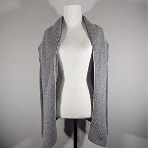 Abercrombie and‎ Fitch Alpaca Wool Blend Grey Open Cardigan Sweater Size L